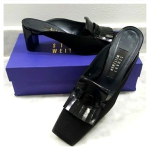 💜💙Stuart Weitzman Midway Tweed Mules